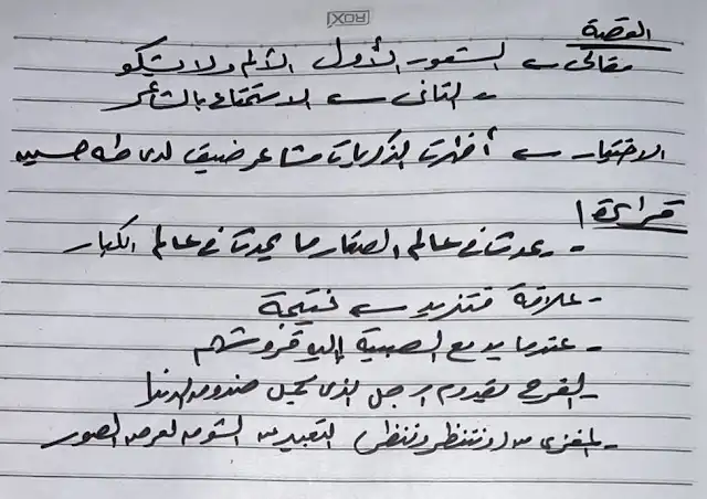 اجابة امتحان اللغة العربية للثانوية العامة