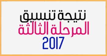 نتيجة تنسيق المرحلة الثالثة  2017 للثانوية العامة tansik.egypt.gov