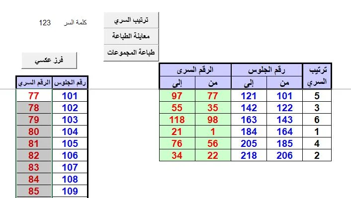 برنامج كتابة الأرقام السرية