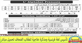 تأسيس لغة فرنسية من البداية للنهاية