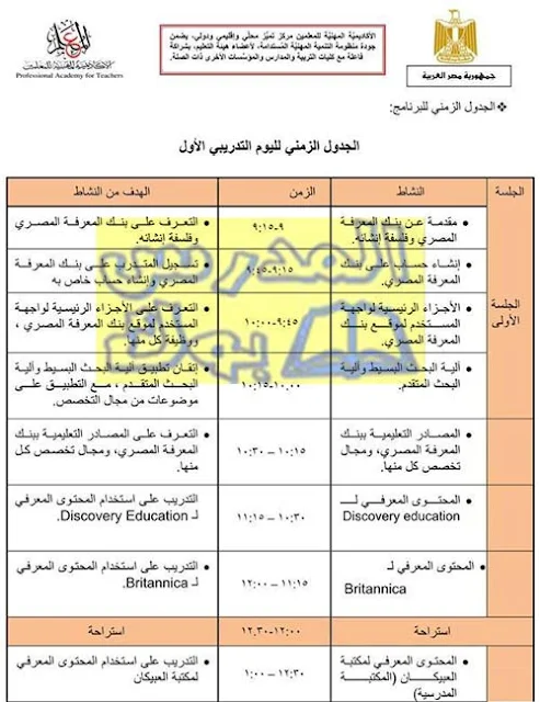 برنامج تدريب الترقية أول يوم 2017