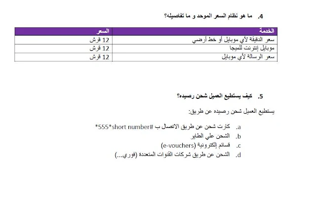 نظام اسعار الشبكة الرابعة 015 والعروض المقدمة منها  