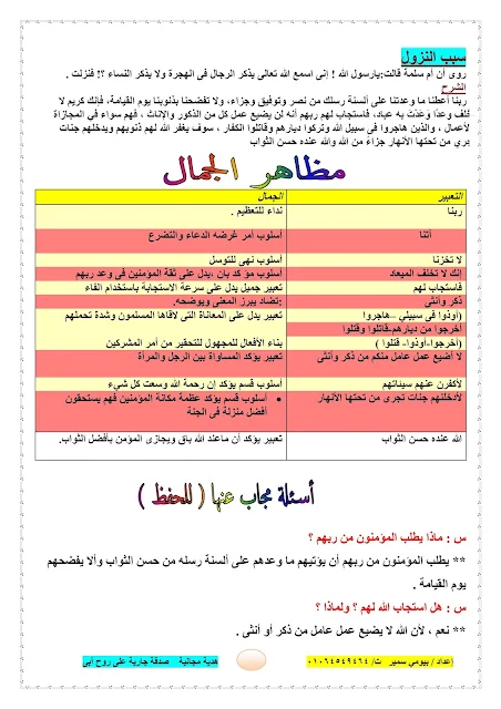 مذكرة عربي خامسة ابتدائي ترم اول 