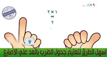 اسهل طريقة لتعليم جدول الضرب بالعد علي الاصابع