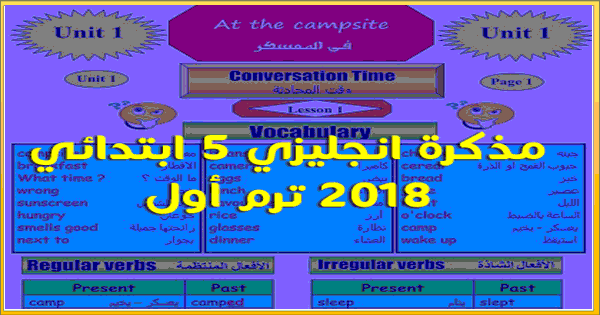 مذكرة انجليزي خامسة ابتدائي ترم اول 2017-2018 ، اعداد الاستاذ ايمن الخولي بنسخة منسقة وجاهزة للطباعة حمل نسختك من هنا 