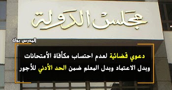 دعوي قضائية لعدم احتساب مكأفاة الأمتحانات وبدل الاعتماد وبدل المعلم ضمن الحد الأدني للأجور