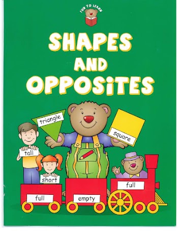 كتاب  fun to learn shapes and opposites  لتعلم الاشكال والاضداد للغة الانجليزية 