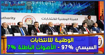 بالفيديو الوطنية للانتخابات فوز السيسي بنسبة 97.08 والأصوات الباطلة 7.27% 