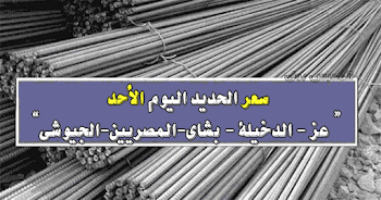 سعر الحديد اليوم الأحد بعد زيادة البنزين في مصر يونيو 2018 حديد عز,الدخيلة,بشاي ,المصريين,الجيوشي,العتال,أركو