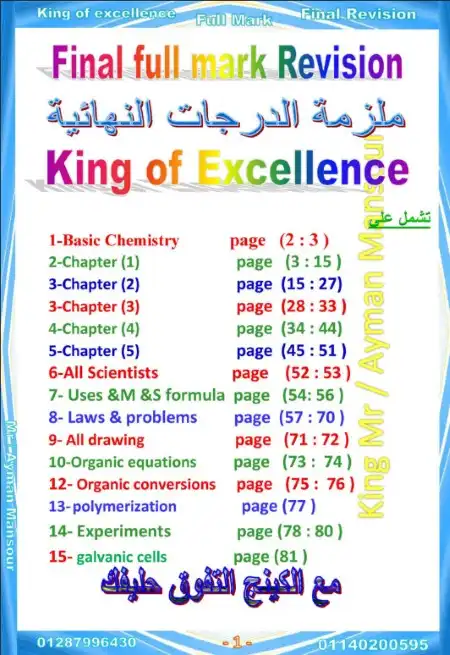 مراجعة ليلة امتحان كيمياء لغات للصف الثالث الثانوي مستر ايمن منصور PDF PDF