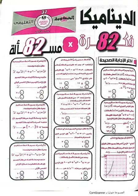 مراجعة الجمهورية في الديناميكا للصف الثالث الثانوي 82 فكرة ومسألة PDF