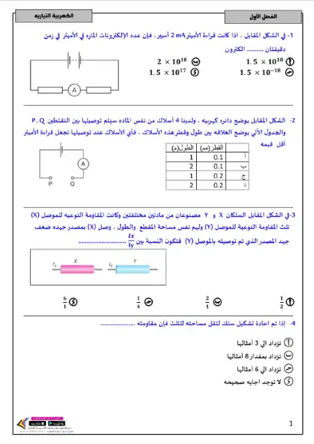 مراجعة ليلة امتحان فيزياء تالتة ثانوي - اعداد مستر يحيي محمد عبد السلام ابو الروس PDF
