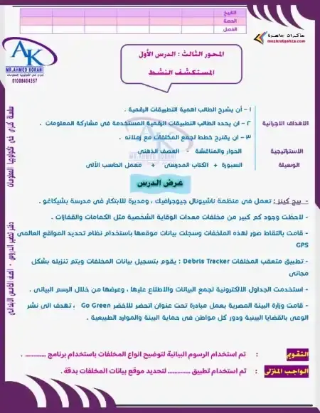 دفتر تحضير التكنولوجيا للصف الخامس الابتدائي الترم الثاني 2025 PDF PDF