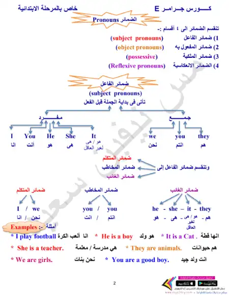 كورس جرامر للمرحلة الابتدائية PDF مس نيفين سعيد PDF