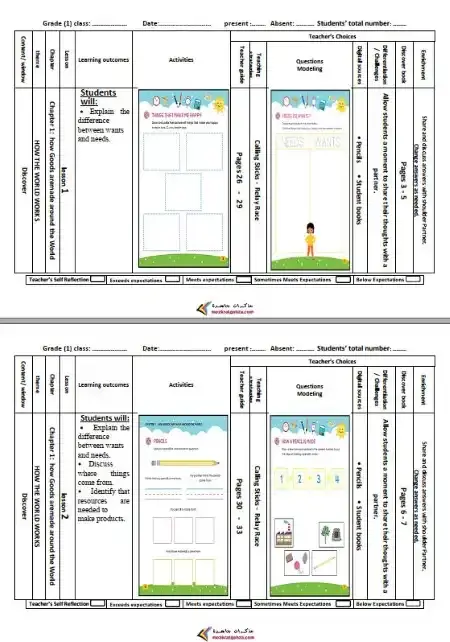 دفتر تحضير Discover للصف الاول الابتدائي الترم الثاني PDF PDF