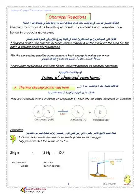 مذكرة ساينس مترجمة للصف الثالث الاعدادي الترم الثاني 2024 PDF PDF