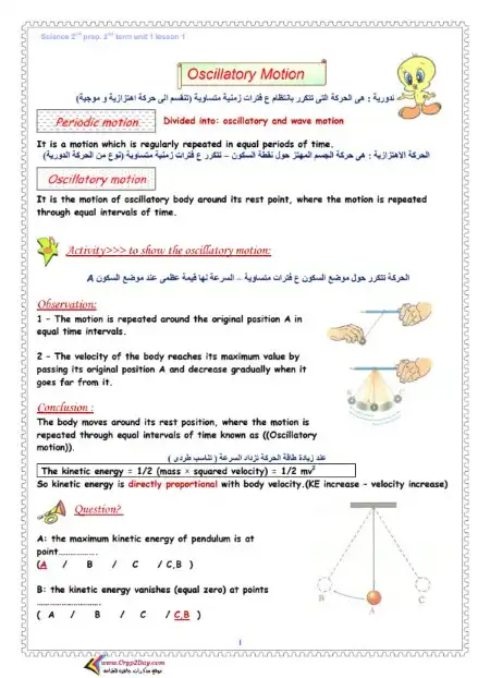 مذكرة Science مترجمة للصف الثاني الاعدادي الترم الثاني 2024 PDF PDF