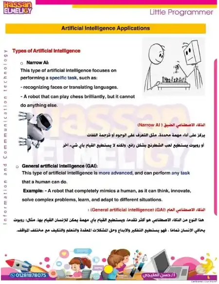 مذكرة ICT لغات للصف الاول الاعدادي الترم الثاني 2025 PDF PDF
