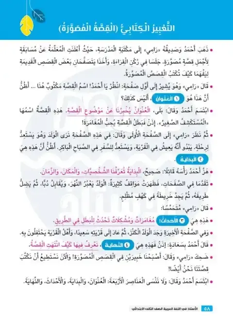 مراجعة التعبير الكتابي للصف الثالث الابتدائي الترم الاول 2026 PDF PDF