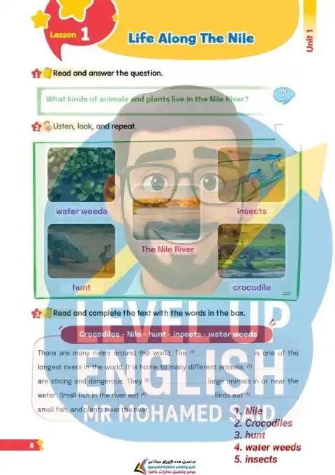 حل كتاب اللغة الانجليزية للصف الخامس الابتدائي الترم الاول PDF PDF