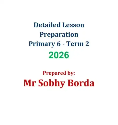 دفتر تحضير اللغة الانجليزية للصف السادس الابتدائي الترم الثاني 2026 PDF PDF