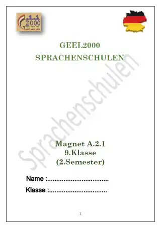 مذكرة لغة المانية لغات للصف الثالث الاعدادي الترم الثاني 2024 PDF PDF