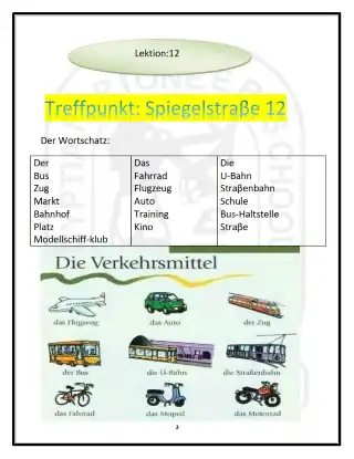 مراجعة لغة المانية لغات للصف الثالث الاعدادي الترم الثاني 2024 PDF PDF