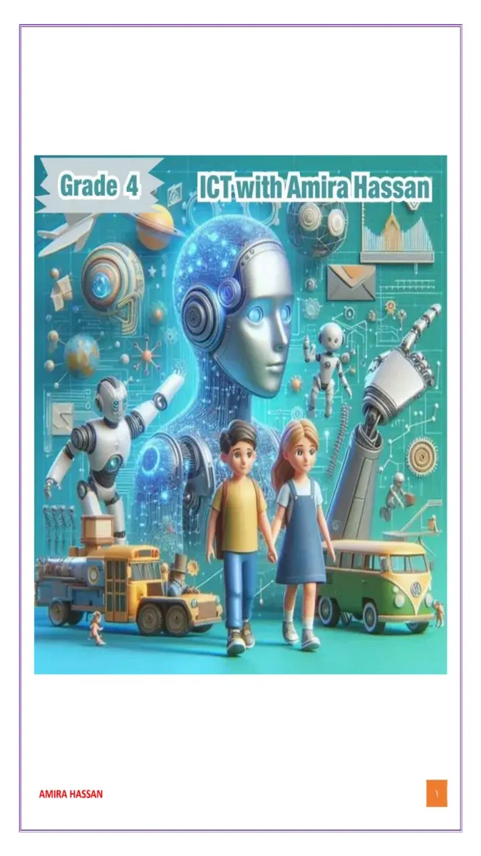 مراجعة شهر مارس ICT لغات للصف الرابع الابتدائي بالاجابات 2026 PDF PDF