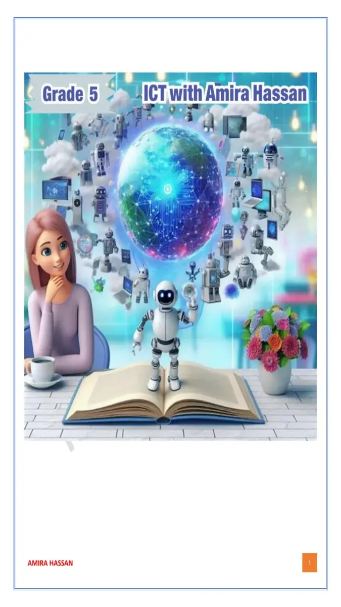 مراجعة شهر مارس ICT لغات للصف الخامس الابتدائي بالاجابات 2026 PDF PDF