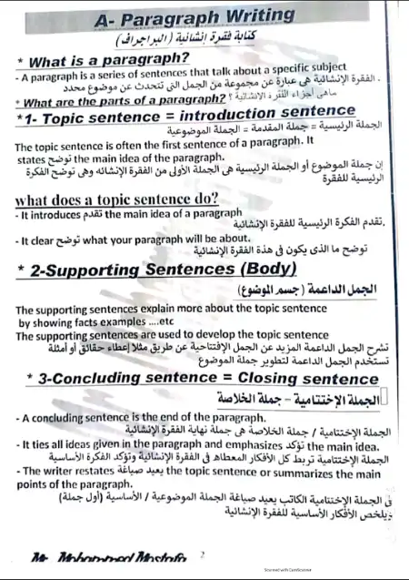 مراجعة اسكيلز في عشر ورقات لغة انجليزية للصف الثالث الثانوي PDF