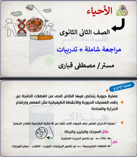 مراجعة وتدريبات الاحياء للصف الثاني الثانوي الترم الثاني مستر مصطفى قباري PDF PDF