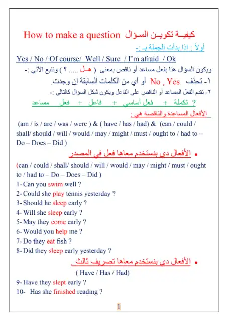 مذكرة تأسيس المحادثة للمرحلة الإعدادية والثانوية PDF PDF