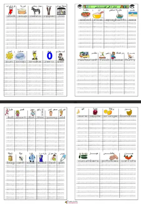 مذكرة كلمات هامة وتحسين الخط لضعاف اللغة الانجليزية PDF PDF