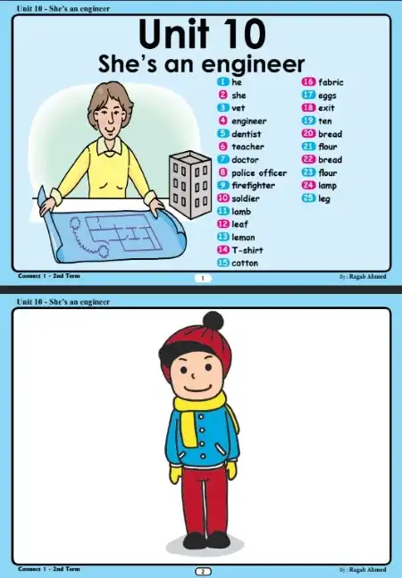 فلاش كارد Connect للصف الاول الابتدائي الترم الثاني PDF PDF