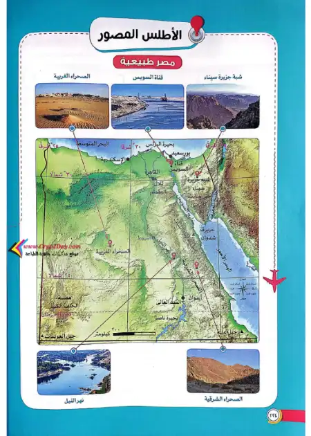 اطلس خرائط الدراسات الاجتماعية للصف الرابع الابتدائي الترم الاول PDF