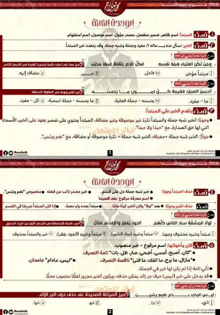 مراجعة الليلة الثانية لغة عربية للصف الثالث الثانوي مستر محمد صلاح 2023 PDF PDF