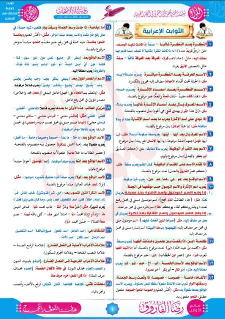 الثوابت الاعرابية والكشف في المعجم للصف الثالث الثانوي مستر رضا الفاروق 2023 PDF PDF