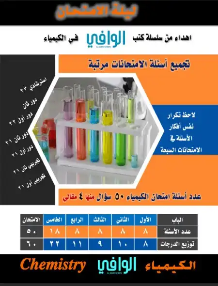 مراجعة اسئلة الامتحان كيمياء للصف الثالث الثانوي بالاجابات كتاب الوافي 2023 PDF PDF