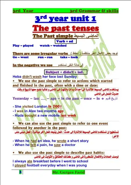 مراجعة ليلة الامتحان انجليزي للصف الثالث الثانوي الجزء الاول منصة هنذاكر اون لاين 2023 PDF PDF