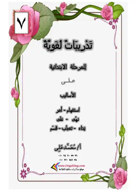 مذكرة شرح وتدريبات جميع اساليب النحو PDF PDF