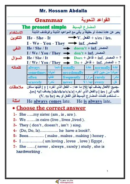 المستوى الثاني من تأسيس جرامر المرحلة الابتدائية والاعدادية PDF PDF