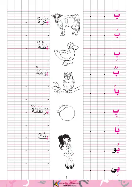 كتاب الرسم بالنقاط وتوصيل الحروف بأشكالها لتأسيس اللغة العربية PDF PDF