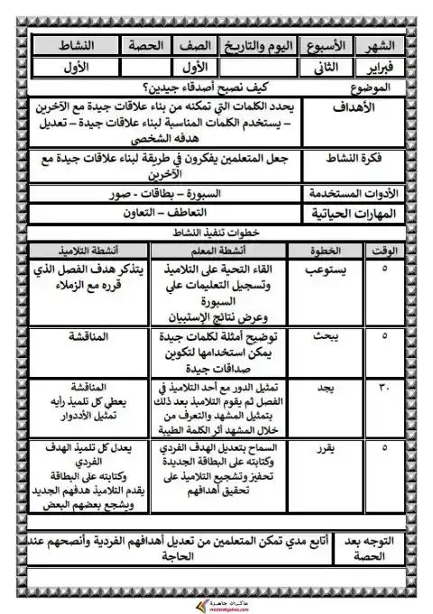 دفتر تحضير توكاستو الترم الثاني للمرحلة الابتدائية 2024 PDF PDF