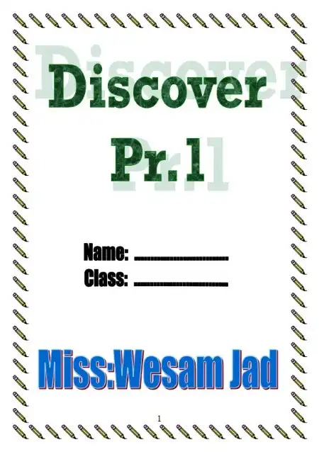 أفضل مذكرة Discover للصف الاول الابتدائي الترم الثاني 2024 PDF PDF