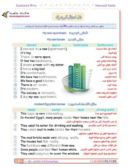 براجرافات لغة انجليزية للصف الخامس الابتدائي الترم الثاني 2025 / 2024 PDF PDF