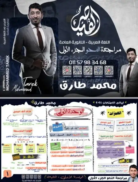 الاجزاء الاربعة من مراجعة نحو للصف الثالث الثانوي PDF مستر محمد طارق PDF