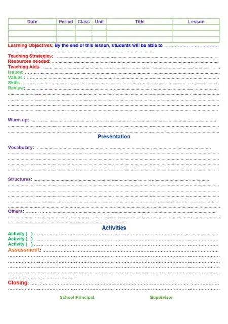 دفتر تحضير انجليزي جاهز PDF 2025 للمرحلة الابتدائية PDF