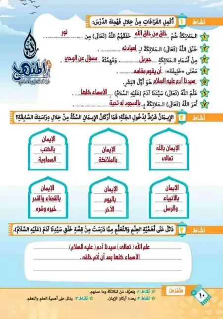 حل كتاب التربية الاسلامية للصف الرابع الابتدائي ترم اول 2025 / 2024 PDF PDF