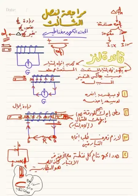 مراجعة الفصل الثالث فيزياء للصف الثاني الثانوي ترم اول 2025 PDF PDF