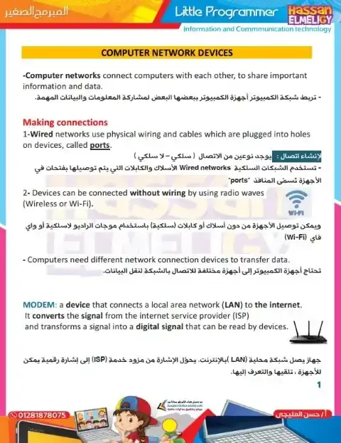 أفضل مذكرة ICT للصف السادس الابتدائي الترم الاول 2026 PDF PDF